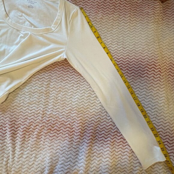 American Eagle White Long Sleeve Bodysuit - Size Large - Picture 5 of 8